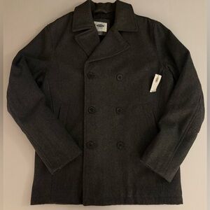 NWT Old Navy Men’s Double Breasted Pea Coat Gray Size M